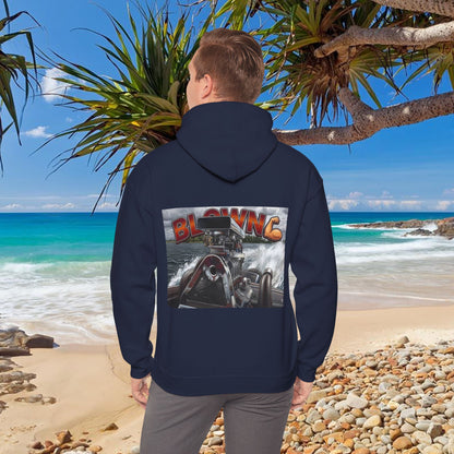 MIRAGE BLOWN MOTOR design from the Bad Lad Oz Ski Racing Tribute Collection Hoodies
