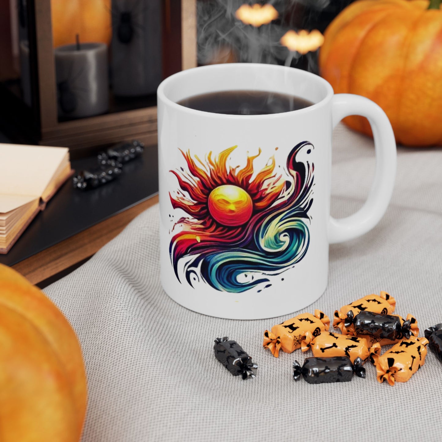 Bad Lad Oz Groovy Wave Design Ceramic Mug