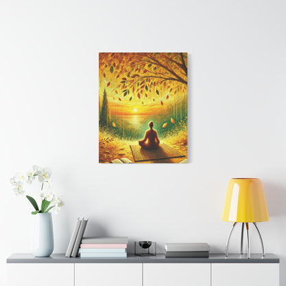 Hand Painted Canvas Wall Art Print - Meditation