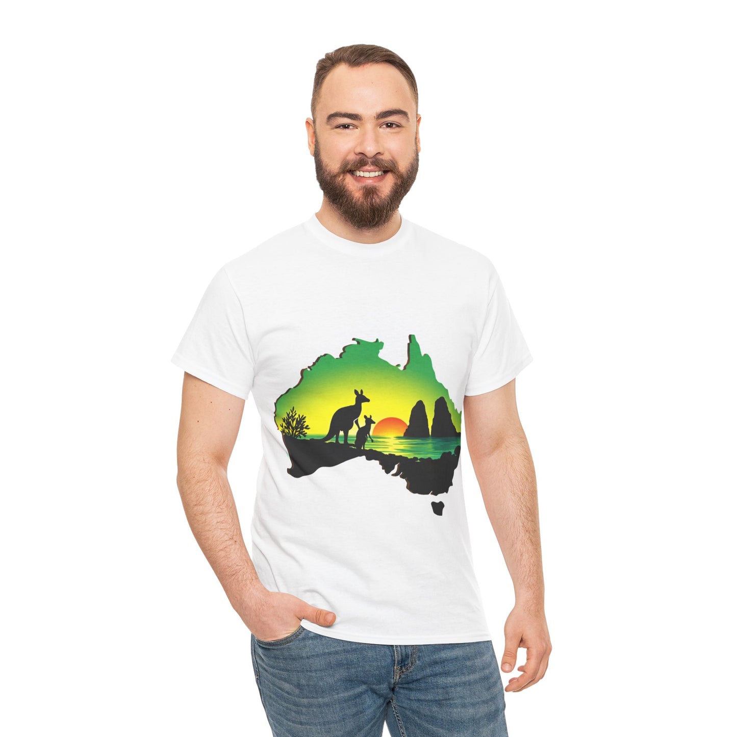 Bad Lad Map of Oz Kangaroo T-shirt