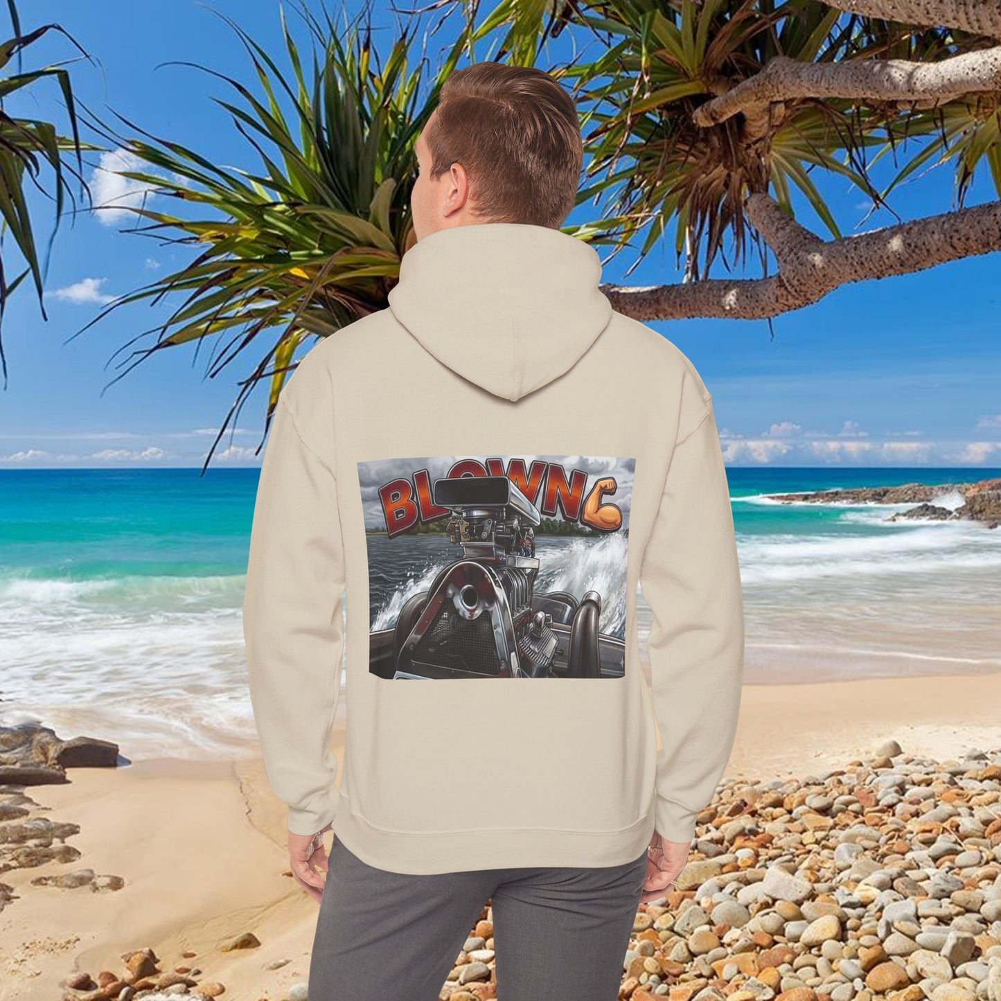 MIRAGE BLOWN MOTOR design from the Bad Lad Oz Ski Racing Tribute Collection Hoodies