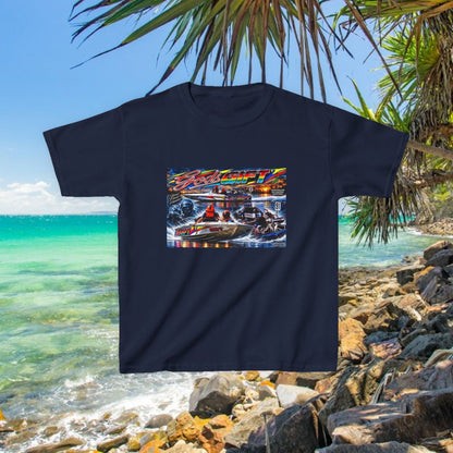 Gods Gift Kids Tribute Tshirt design is colourful and bright with some old school cool from Bad Lad Oz  A great unisex idea