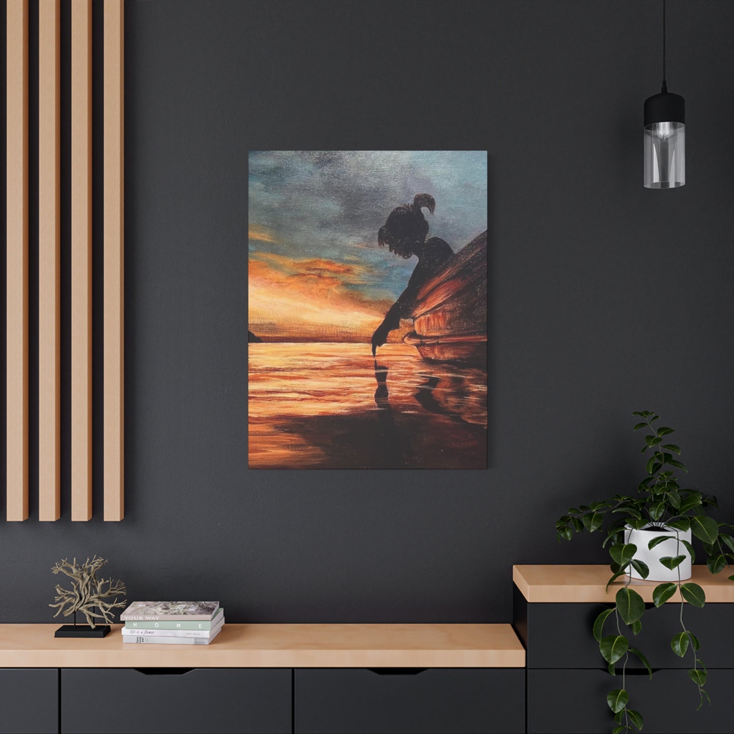 Hand Painted Canvas Wall Art Print - Reflection