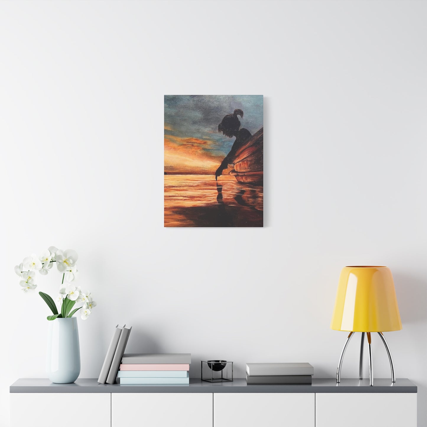 Hand Painted Canvas Wall Art Print - Reflection