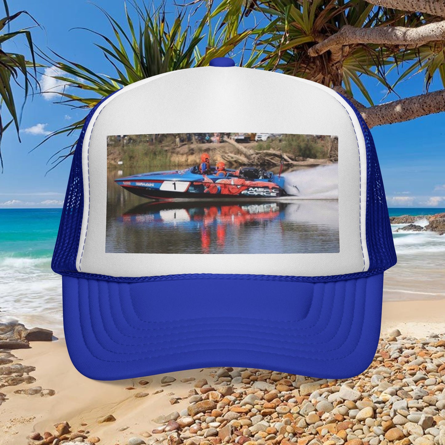 🇦🇺 Australian Water Ski Racing tribute with this cool 😎 Trucker Cap - MERC FORCE. Bad Lad Oz is paying homage to the speed demon itself in this Collection