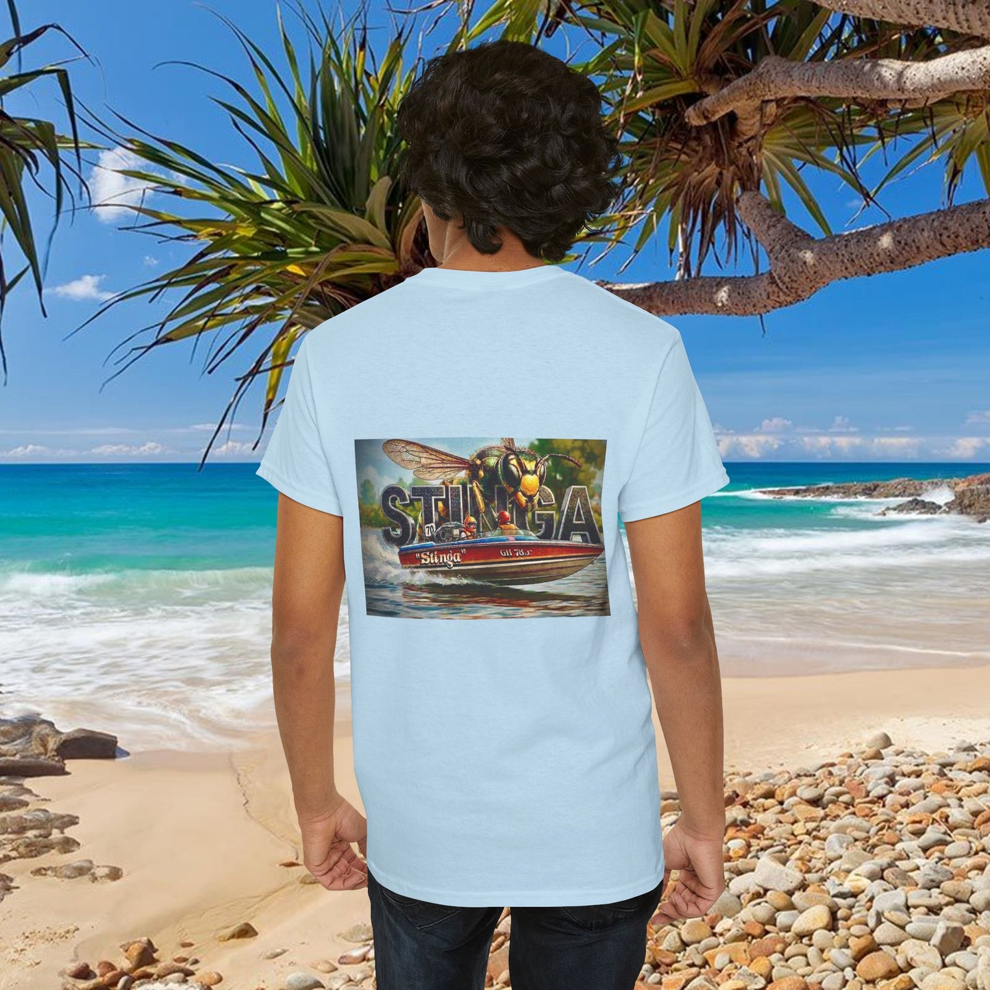 STINGA Australian Water Ski Racing Tribute T-shirt celebrating the incredible success of the Connelly known as a LEGEND in ski racing