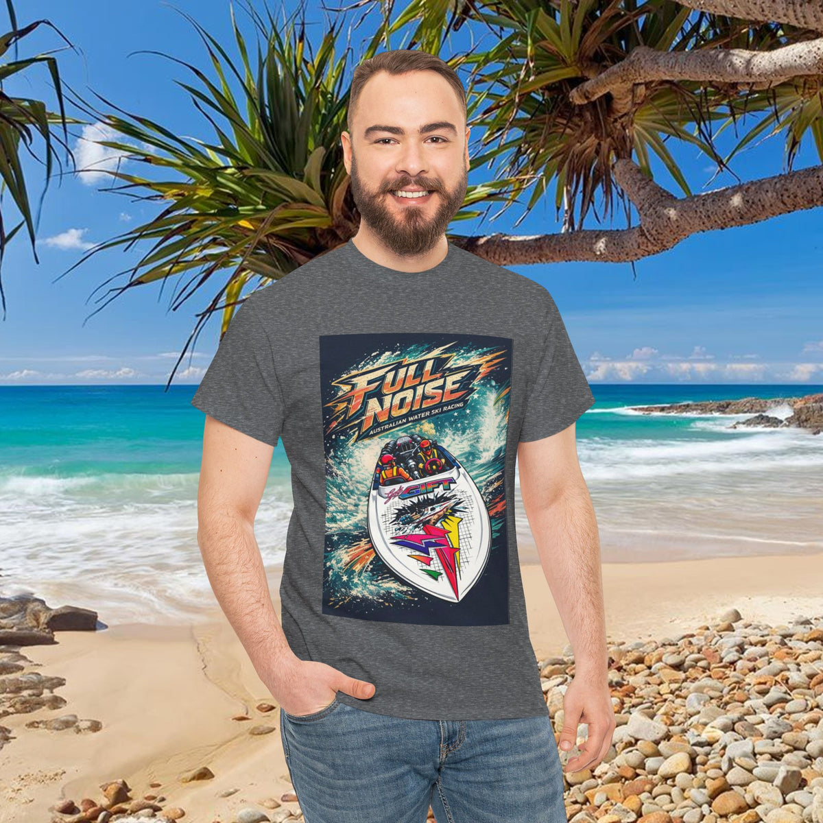 Gods Gift Australian Waterski Racing Boat Tribute Tee | Twin Turbo Old School Aussie Champion Game Changer