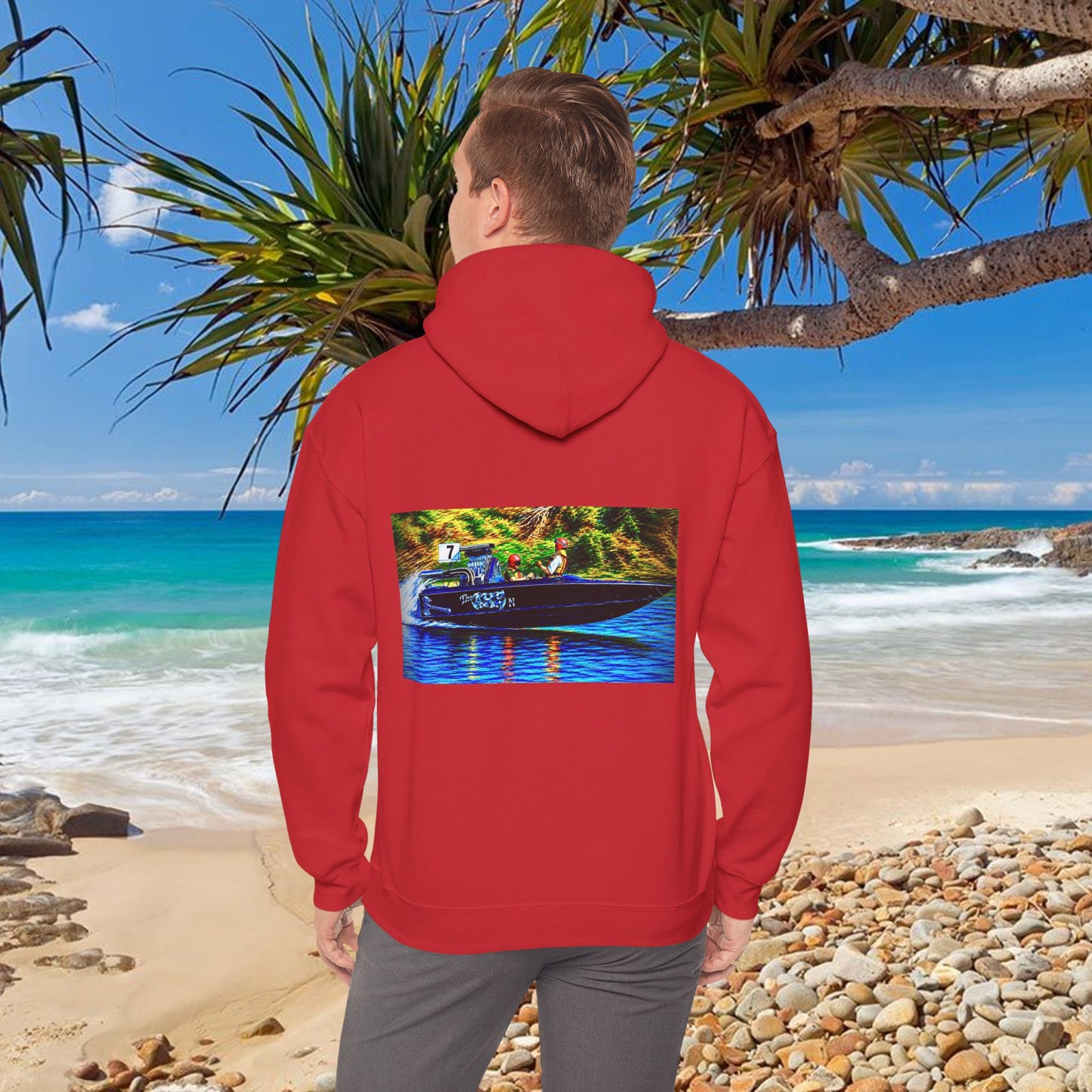 The Tribute Range - THE AXE -  Australian Water Ski Racing Hoodie. Bad Lad Oz has paid homage to the iconic THE AXE with our Tribute Collection