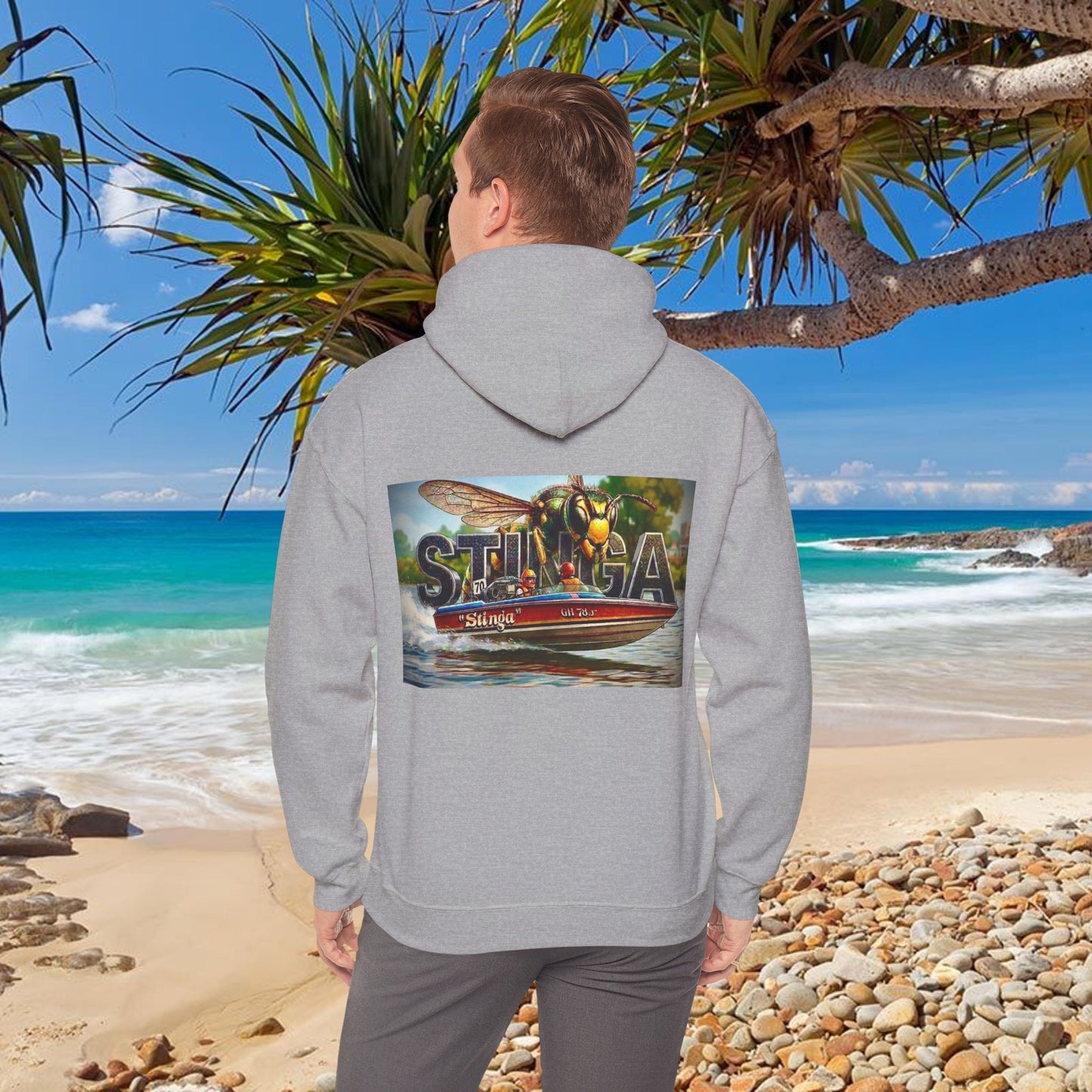 Copy of Copy of The Tribute Range - STINGA Australian Water Ski Racing Hoodie. Bad Lad Oz has paid homage to the iconic STINGA with our Tribute Collection