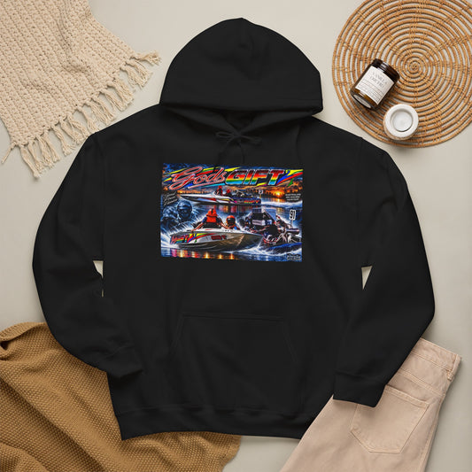 Gods Gift Tribute Hoodie Unisex Heavy Blend™ Hooded Sweatshirt Old School cool from Bad Lad Oz of the boat that changed the game Great Gift