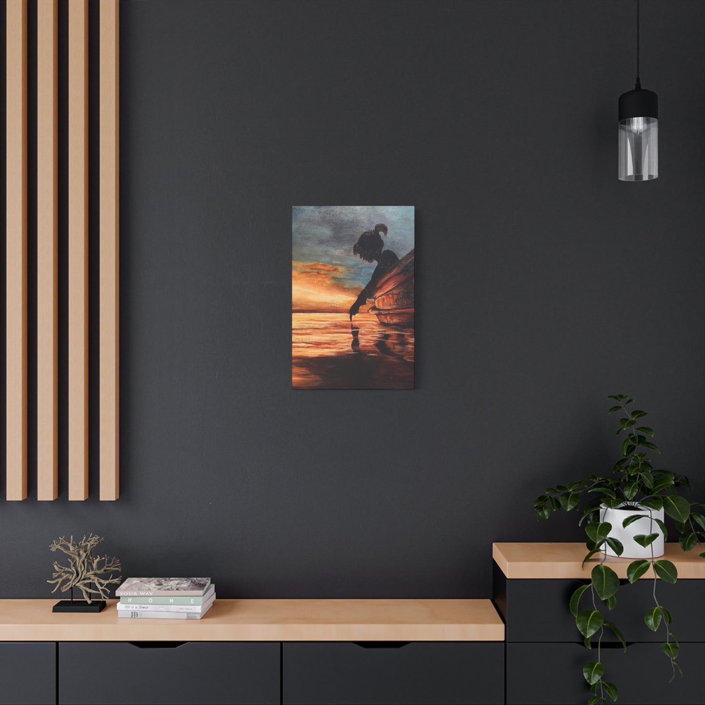 Hand Painted Canvas Wall Art Print - Reflection