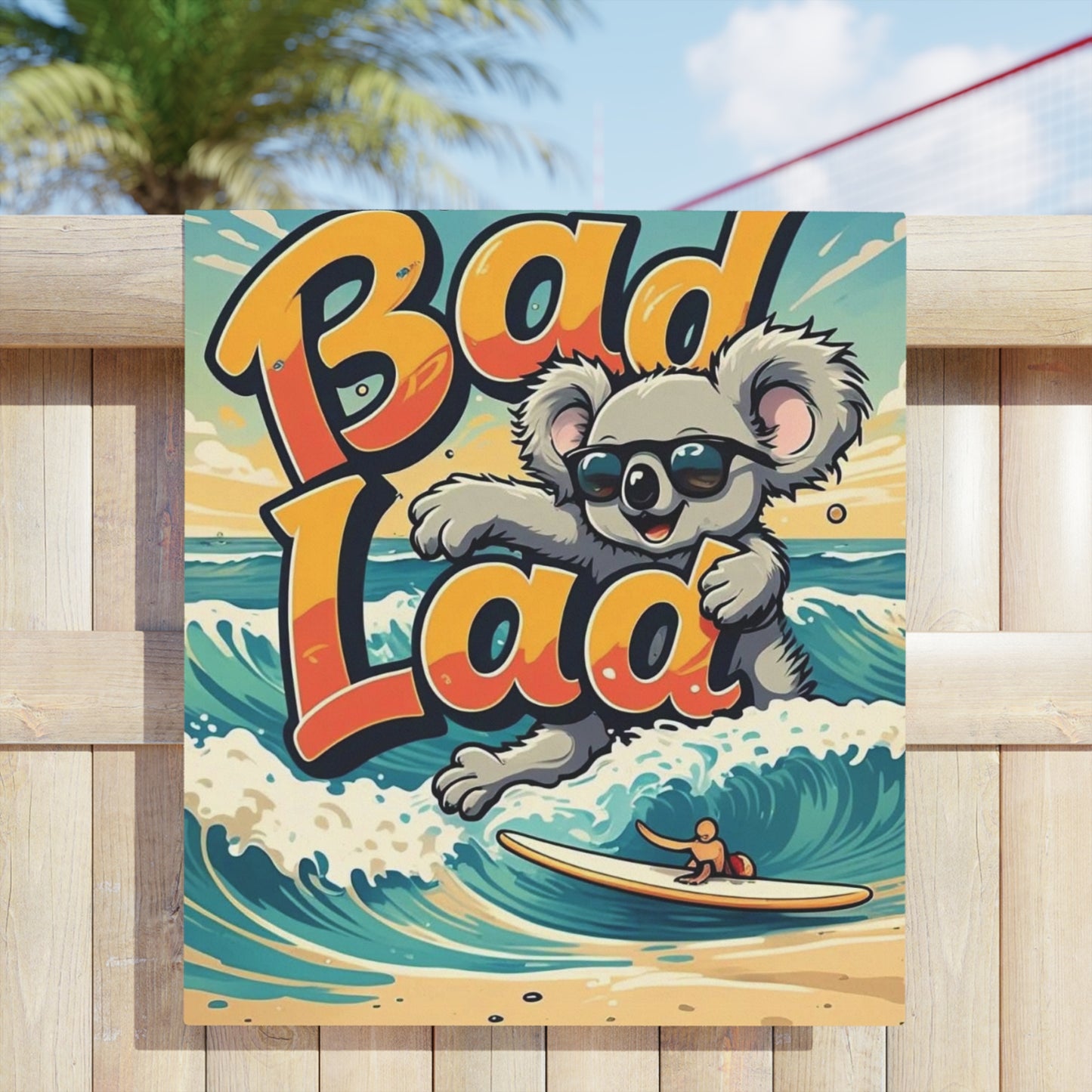Surfing Koala Beach Towel