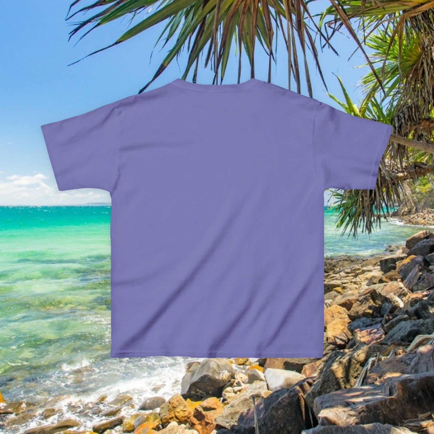 Bad Lad Australia Beach Bum Kids Unisex Tee - Fun, Aussie Pride Kids T-Shirt, featuring a Vibrant and Colourful Summer design