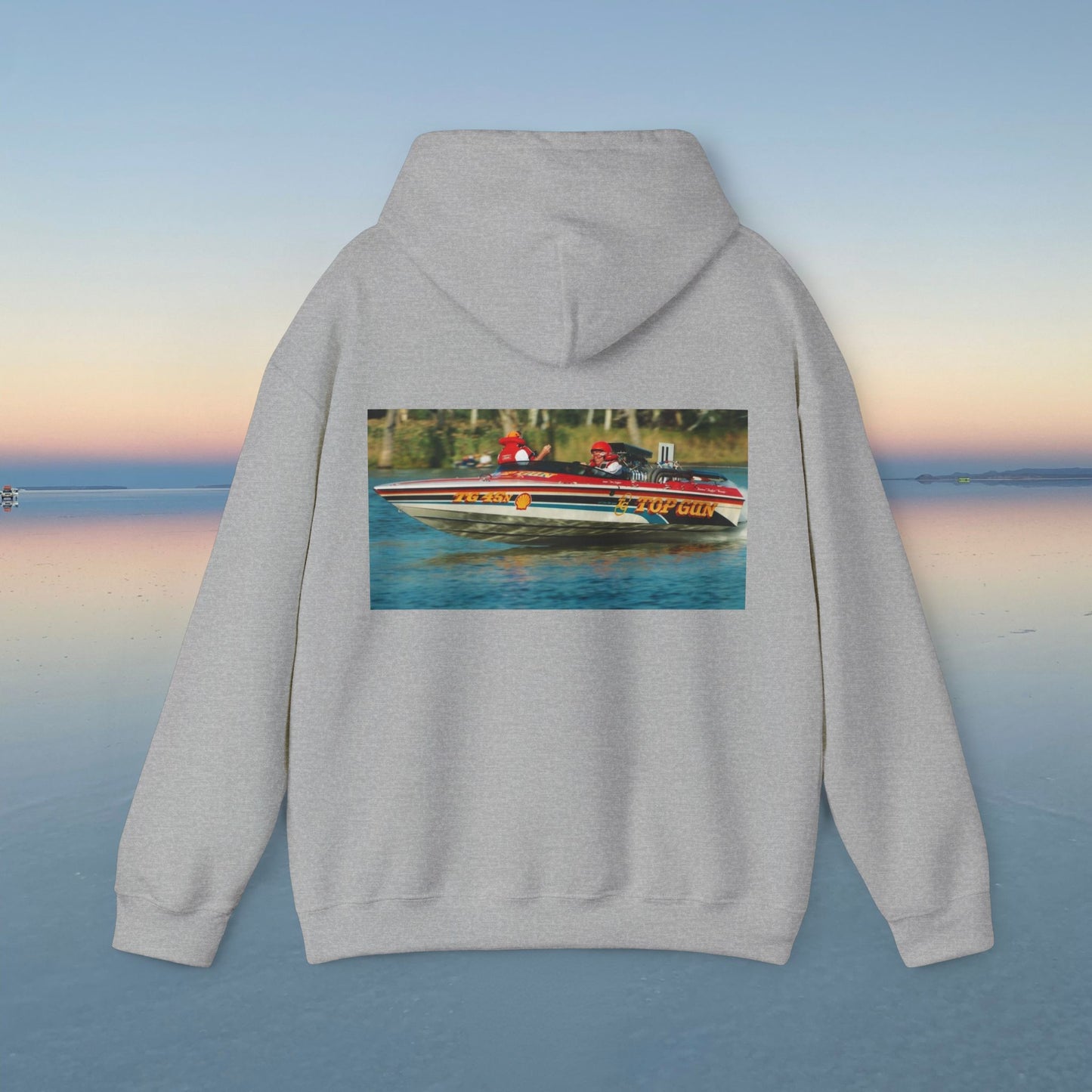 The Tribute Range - featuring the Iconic Top Gun. This Bad Lad Oz  Australian Water Ski Racing Hoodie, will keep you toasty warm.  sweatshirt