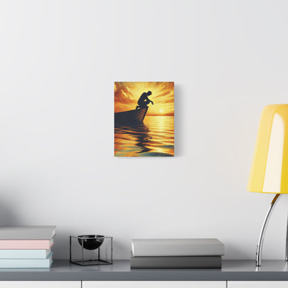Hand Painted Canvas Wall Art Print - On The Lake