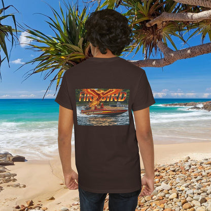 FIREBIRD Australian Water Ski Racing Tribute T-shirt celebrating a favourite of the sport globally for multiple decades and Championships