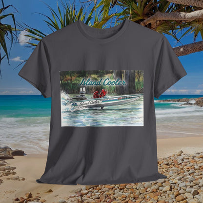 ISLAND 🏝️ COOLER Australian Water Ski Racing Tribute Range T-shirt Celebrates the Original Kings of the Murray