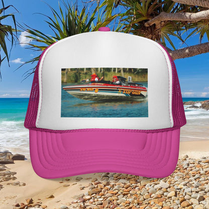 Australian Water Ski Racing Tribute Trucker Cap - TOP GUN ✈️ Bad Lad Oz celebrates the incredible success of the ski racing titan itself.