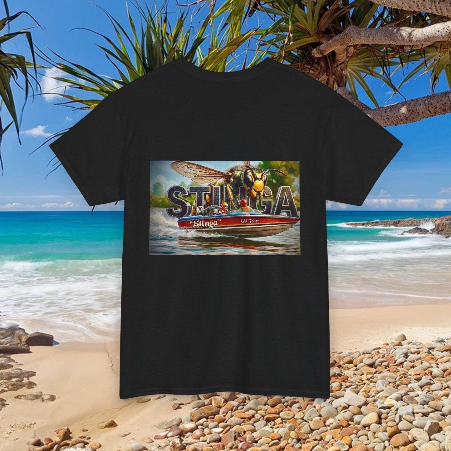 STINGA Australian Water Ski Racing Tribute T-shirt celebrating the incredible success of the Connelly known as a LEGEND in ski racing