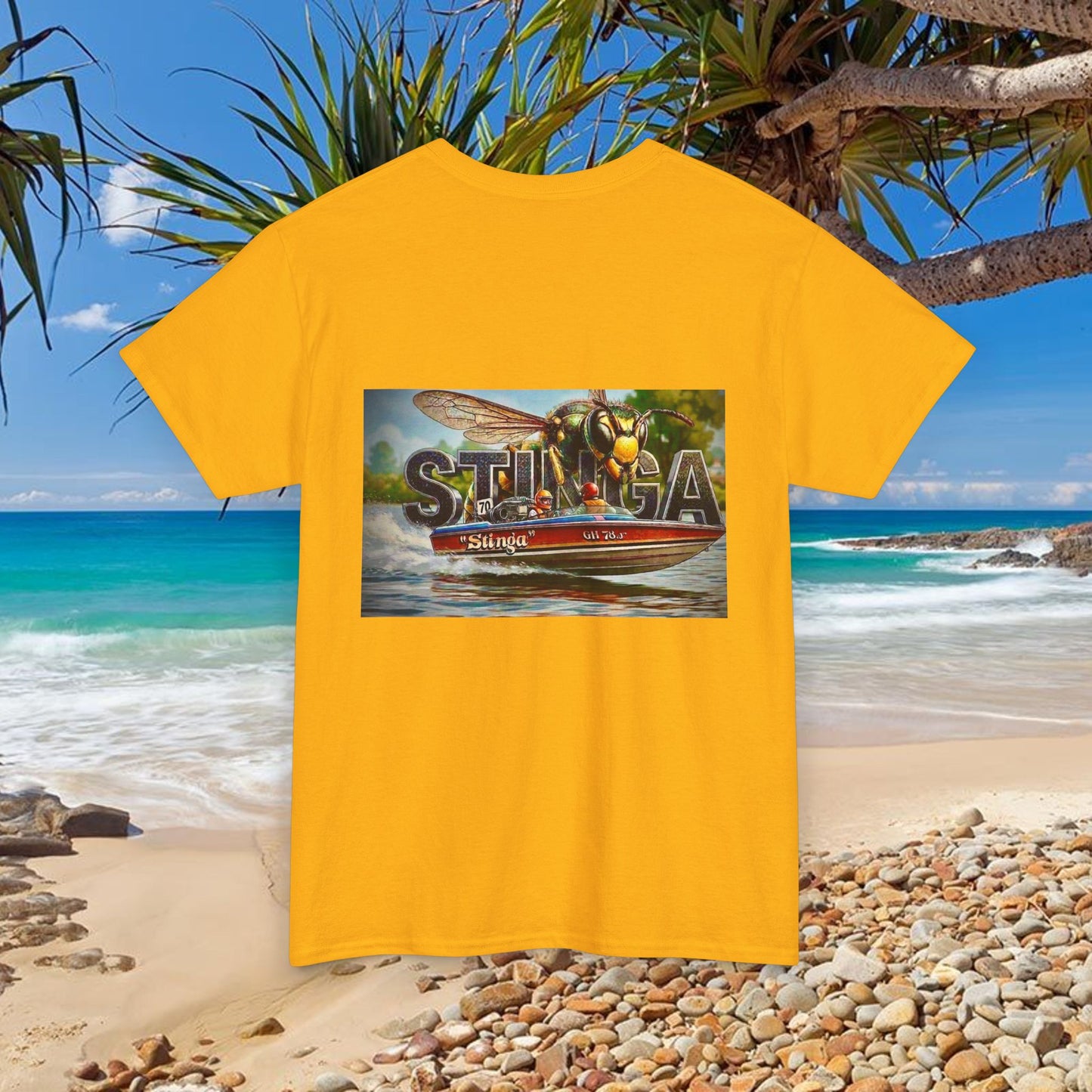 STINGA Australian Water Ski Racing Tribute T-shirt celebrating the incredible success of the Connelly known as a LEGEND in ski racing