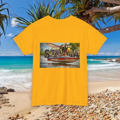 STINGA Australian Water Ski Racing Tribute T-shirt celebrating the incredible success of the Connelly known as a LEGEND in ski racing