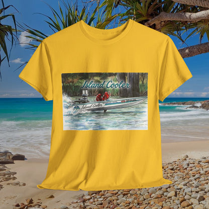 ISLAND 🏝️ COOLER Australian Water Ski Racing Tribute Range T-shirt Celebrates the Original Kings of the Murray