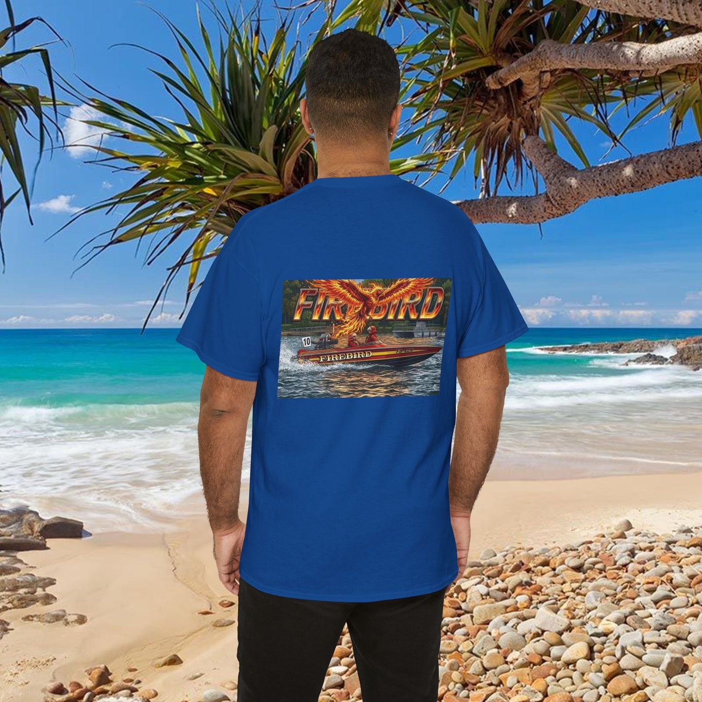 FIREBIRD Australian Water Ski Racing Tribute T-shirt celebrating a favourite of the sport globally for multiple decades and Championships