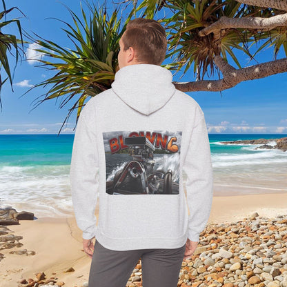 MIRAGE BLOWN MOTOR design from the Bad Lad Oz Ski Racing Tribute Collection Hoodies