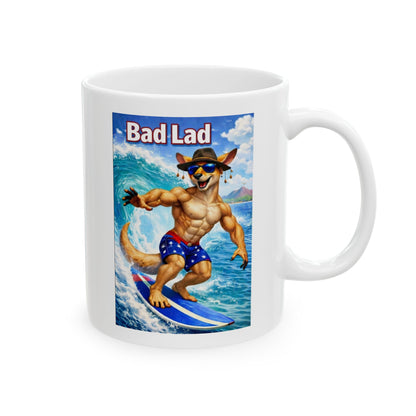 Bad Lad Action Roo Collection - Surfing Roo Coffee Mug