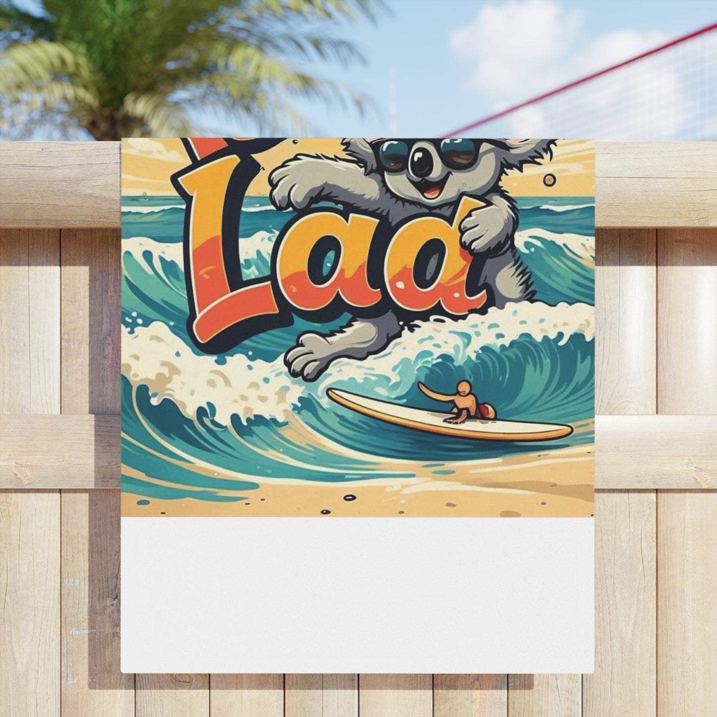 Bad Lad Koala Surfing Beach Towel