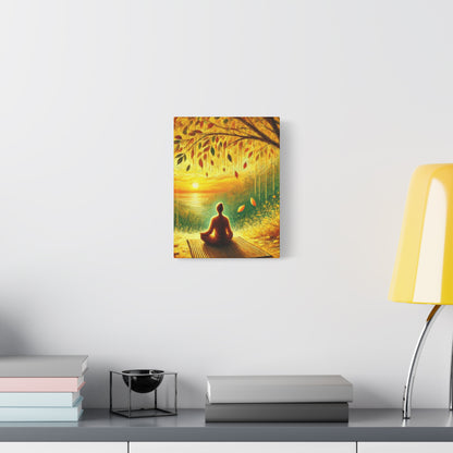 Hand Painted Canvas Wall Art Print - Meditation