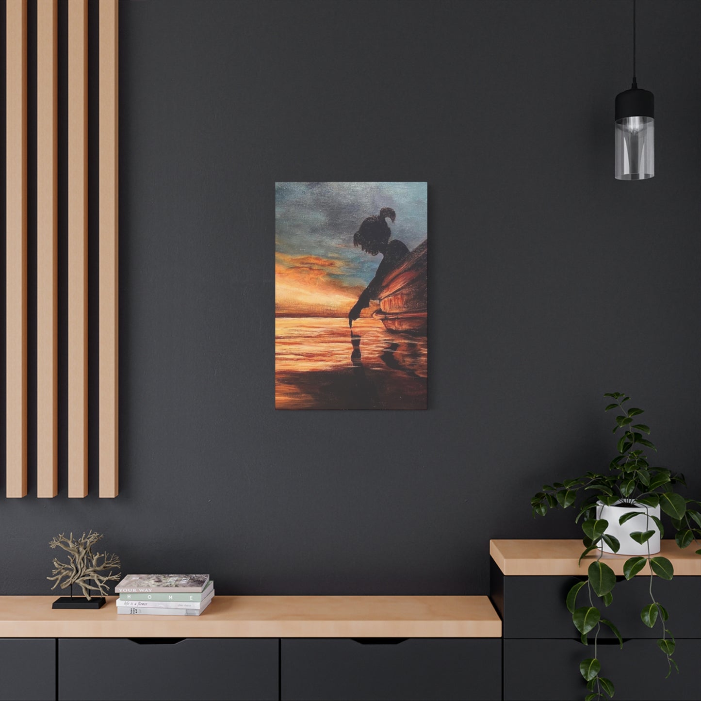 Hand Painted Canvas Wall Art Print - Reflection