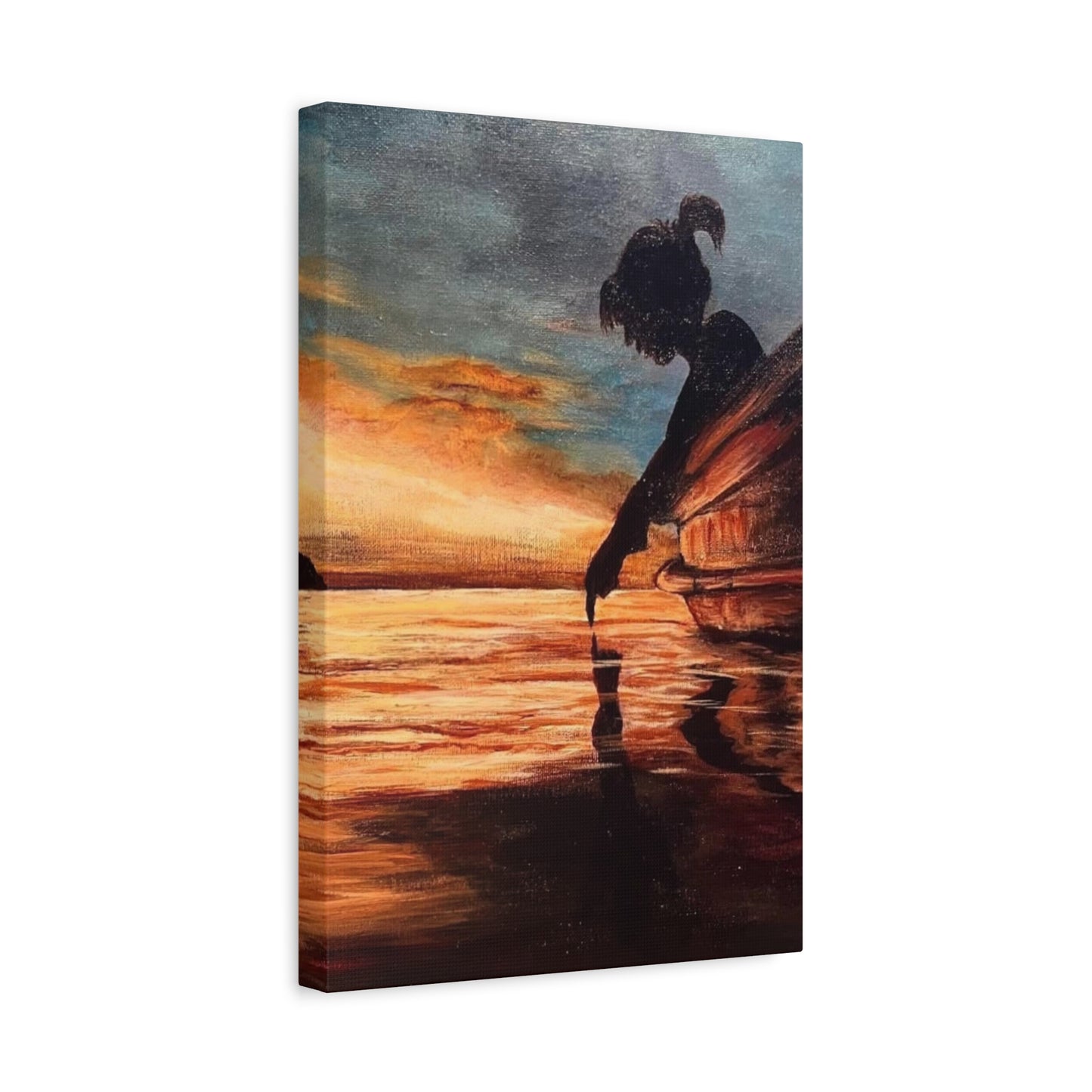 Hand Painted Canvas Wall Art Print - Reflection