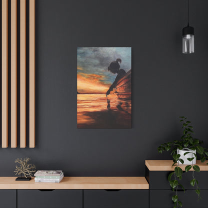 Hand Painted Canvas Wall Art Print - Reflection