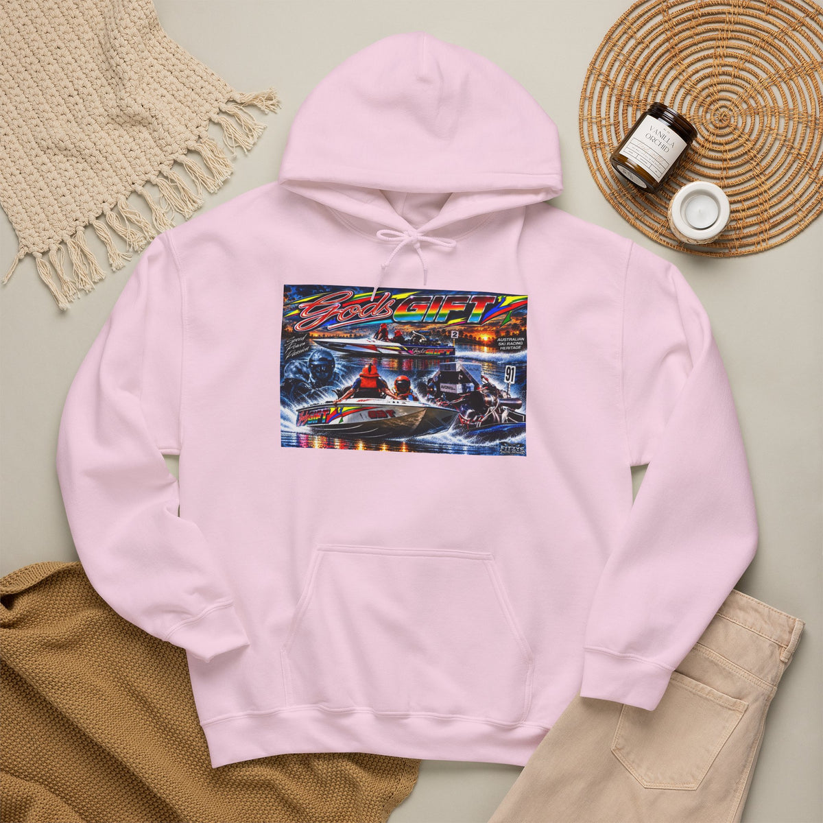 Gods Gift Tribute Hoodie Unisex Heavy Blend™ Hooded Sweatshirt Old School cool from Bad Lad Oz of the boat that changed the game Great Gift