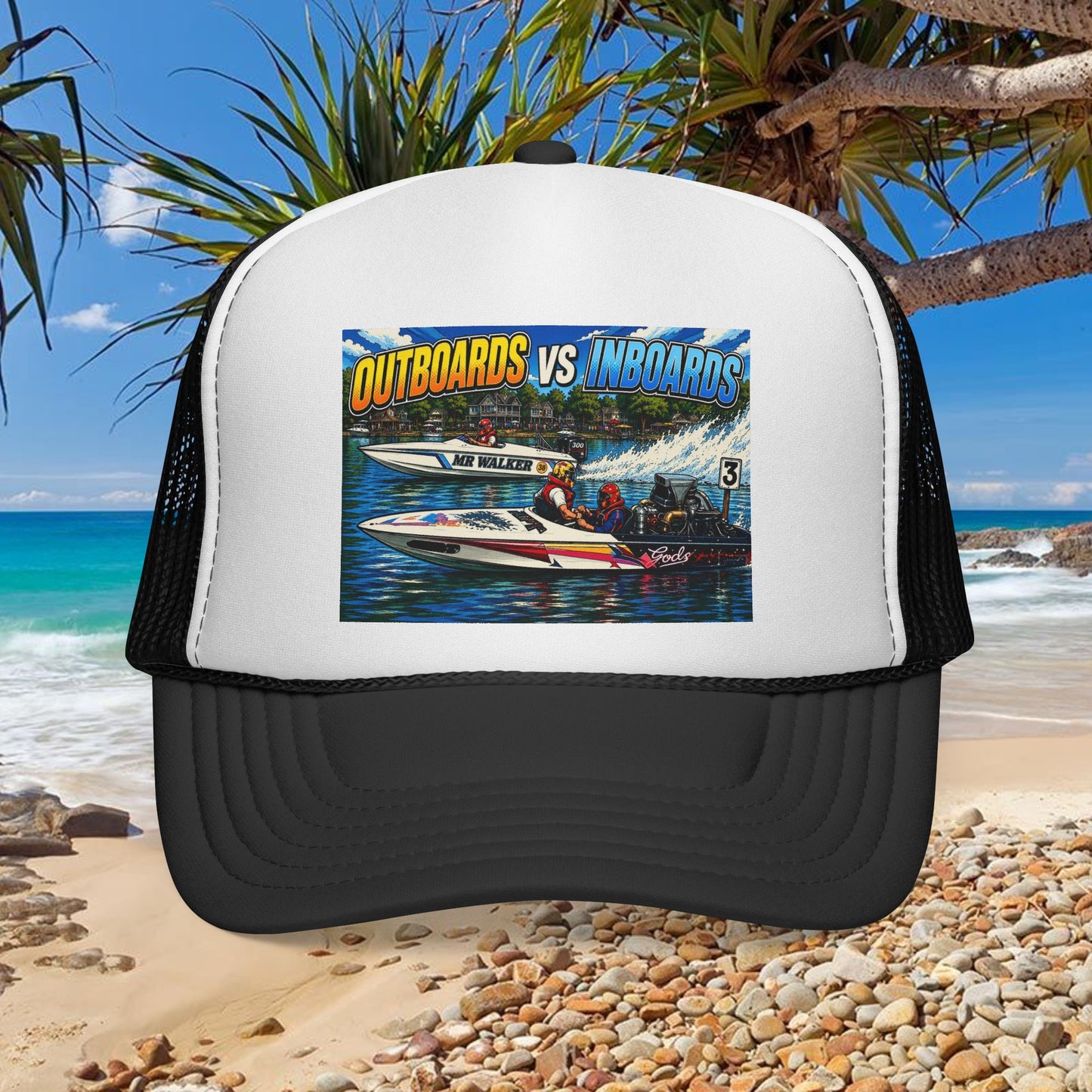 The Iconic GODS GIFT vs Mr WALKER battle is on this Bad Lad Oz Water Ski Racing Tribute Trucker Cap