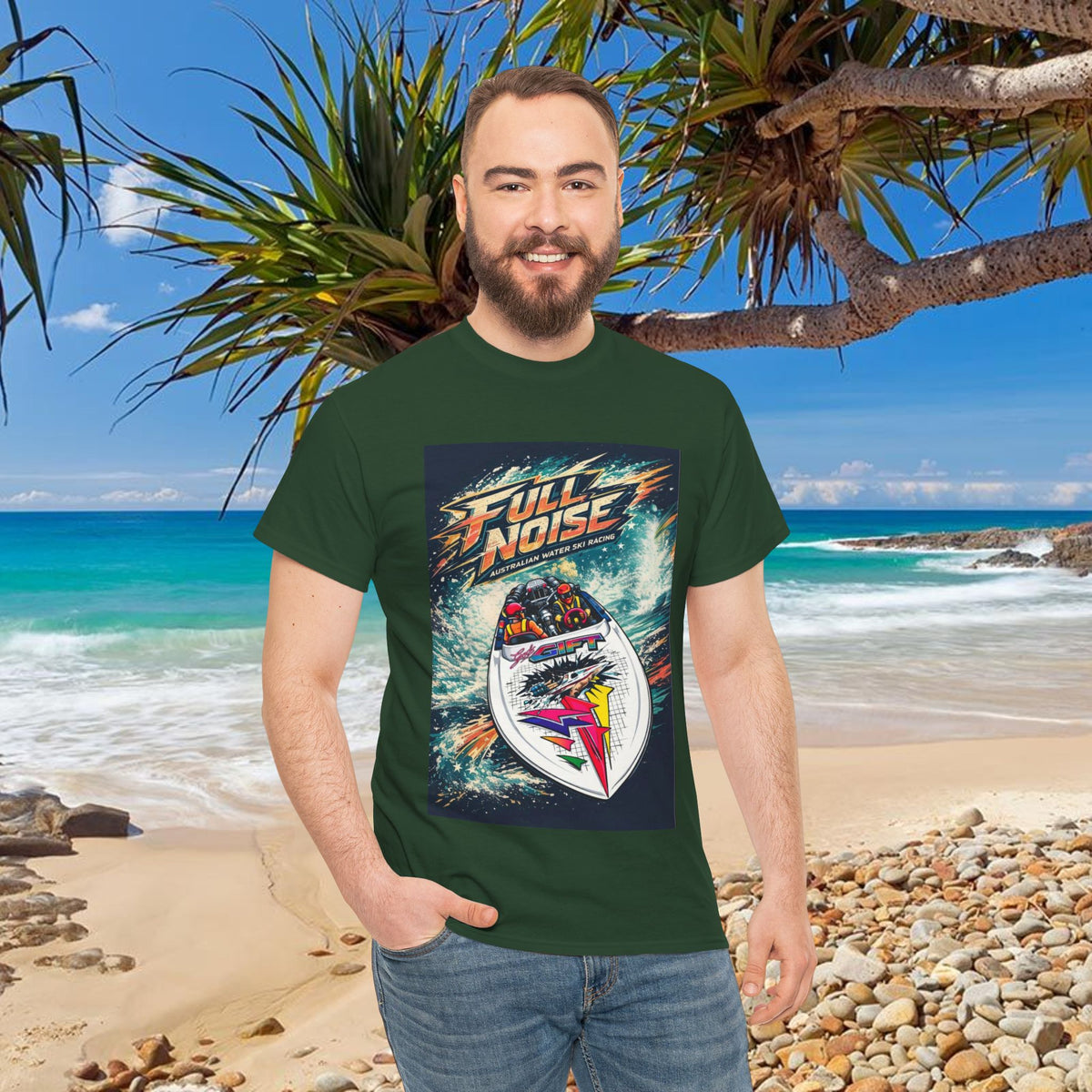 Gods Gift Australian Waterski Racing Boat Tribute Tee | Twin Turbo Old School Aussie Champion Game Changer
