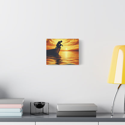 Hand Painted Canvas Wall Art Print - On The Lake