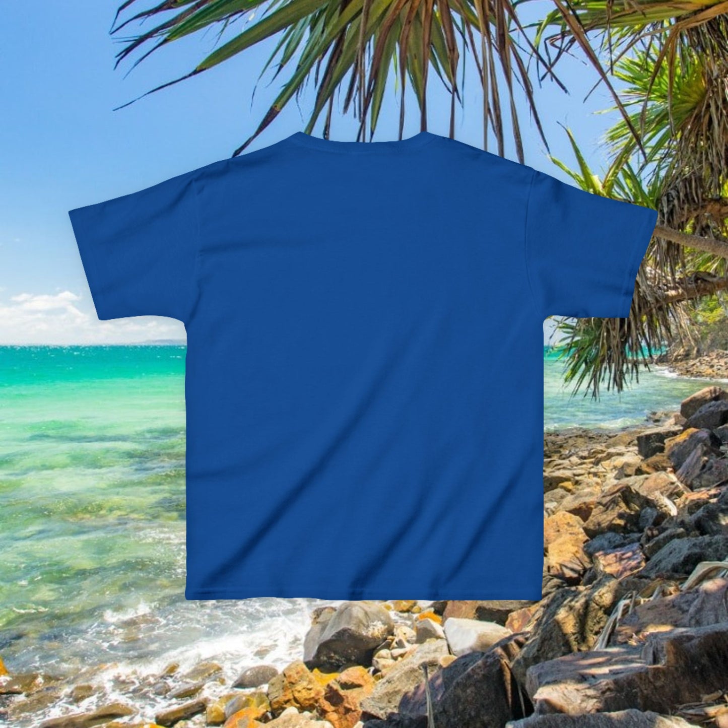 Bad Lad Australia Beach Bum Kids Unisex Tee - Fun, Aussie Pride Kids T-Shirt, featuring a Vibrant and Colourful Summer design