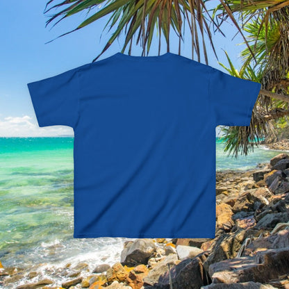 Bad Lad Australia Beach Bum Kids Unisex Tee - Fun, Aussie Pride Kids T-Shirt, featuring a Vibrant and Colourful Summer design