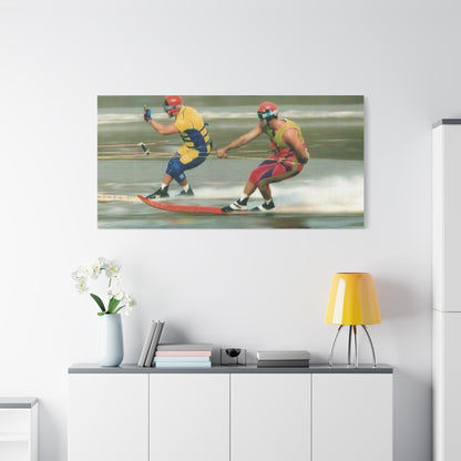 The Bird Water Skiing Canvas Wall Art