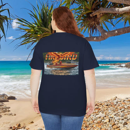 FIREBIRD Australian Water Ski Racing Tribute T-shirt celebrating a favourite of the sport globally for multiple decades and Championships
