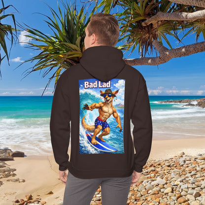 Bad Lad Oz Surfing Kangaroo Unisex Hoodie