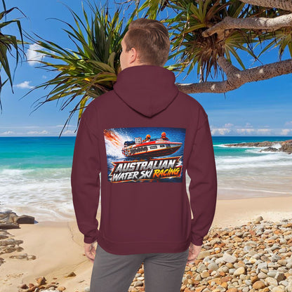 Australian Water Ski Racing Old School legend SHOWDOWN, is featured on this Bad Lad Tribute hoodie sweatshirt