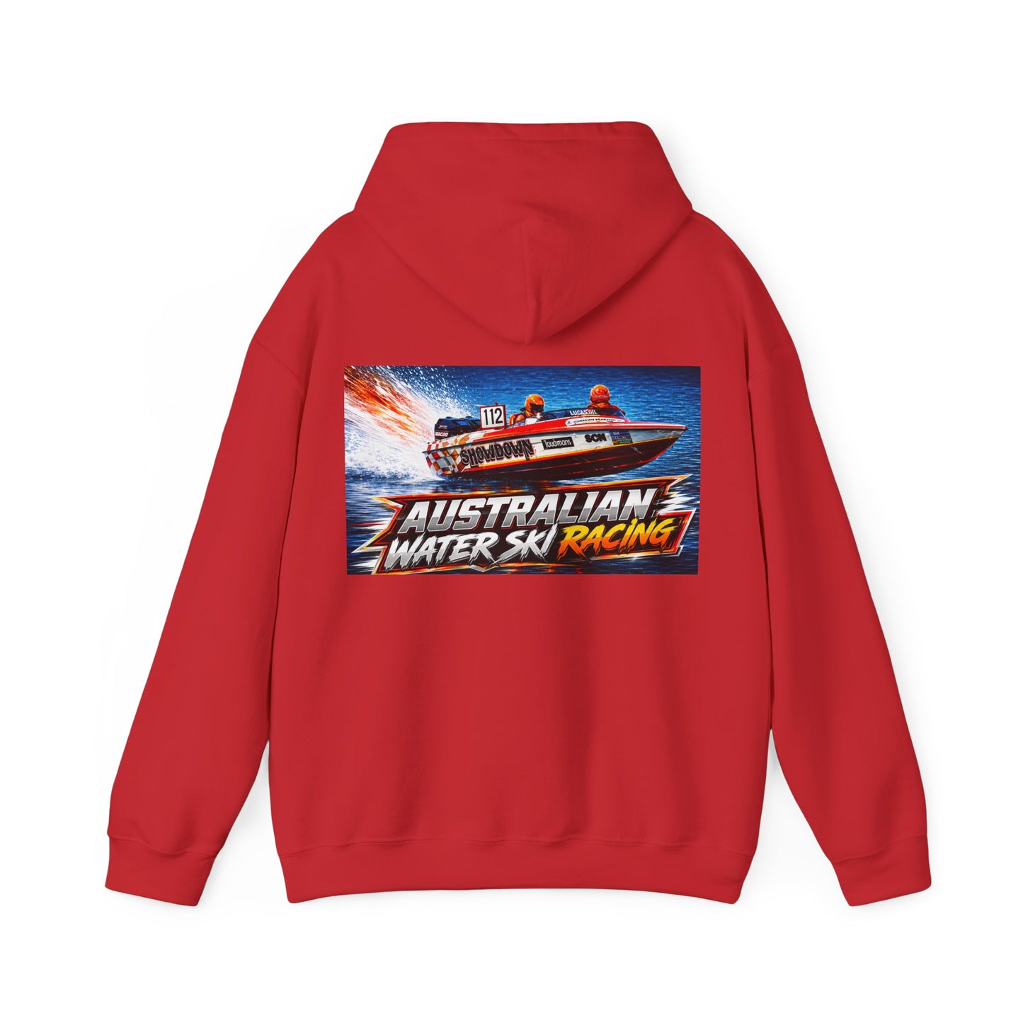 Australian Water Ski Racing Old School legend SHOWDOWN, is featured on this Bad Lad Tribute hoodie sweatshirt