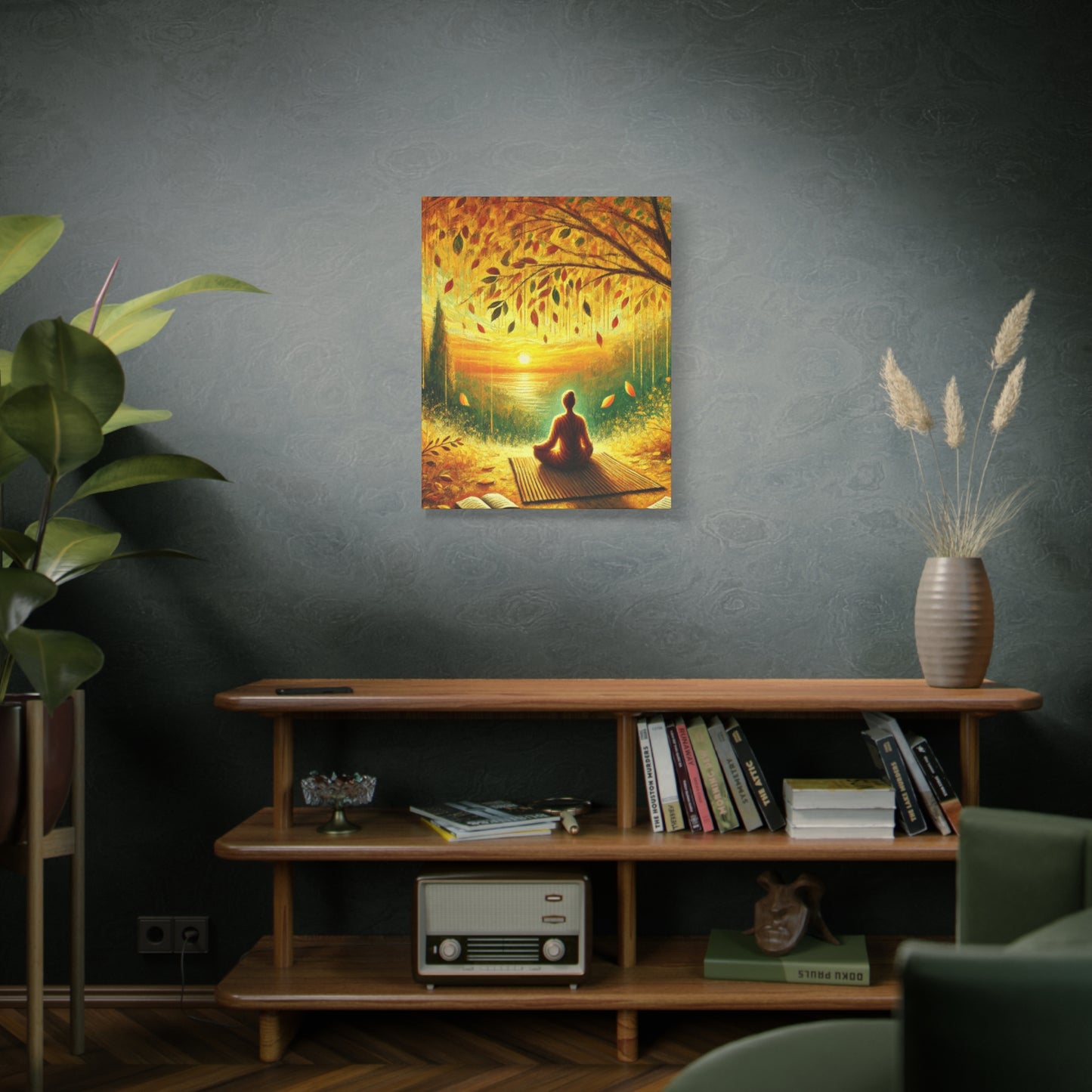 Meditation Canvas Wall Art - Hand Painted Design