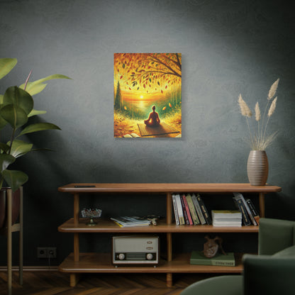 Meditation Canvas Wall Art - Hand Painted Design