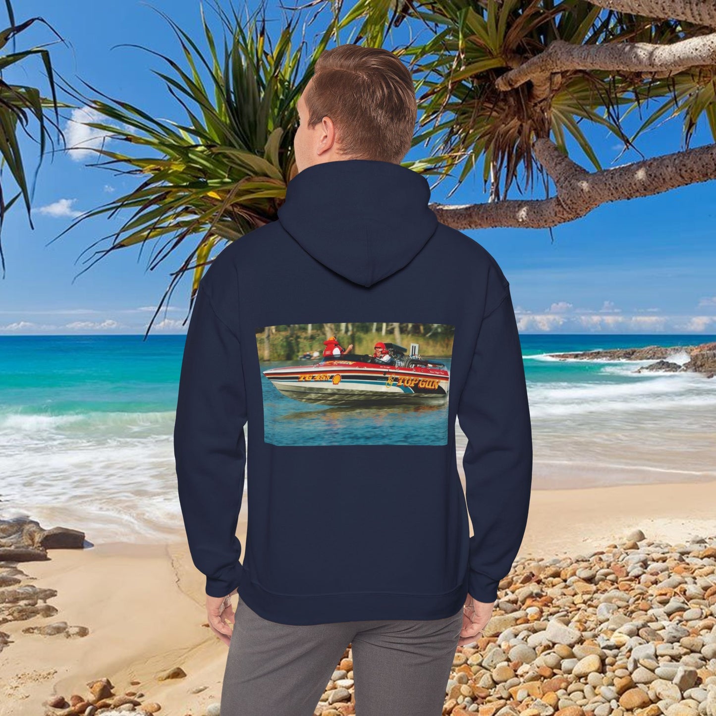 The Tribute Range - featuring the Iconic Top Gun. This Bad Lad Oz  Australian Water Ski Racing Hoodie, will keep you toasty warm.  sweatshirt