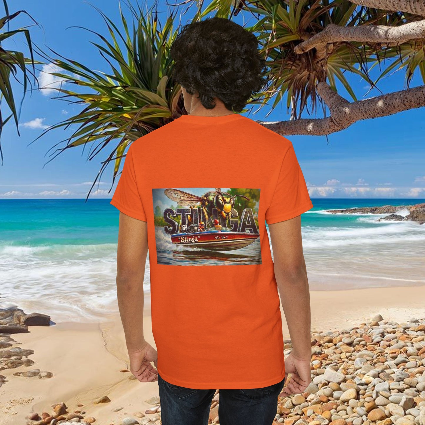 STINGA Australian Water Ski Racing Tribute T-shirt celebrating the incredible success of the Connelly known as a LEGEND in ski racing