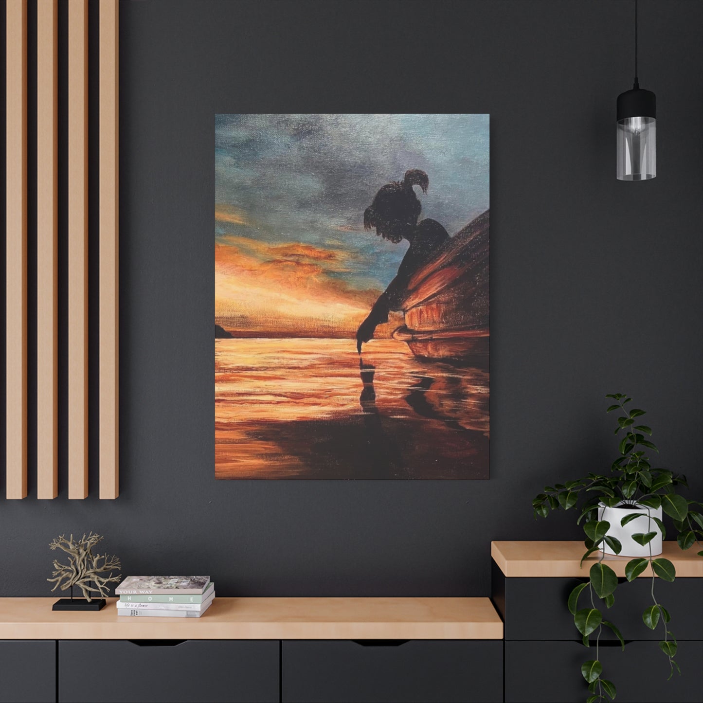 Hand Painted Canvas Wall Art Print - Reflection